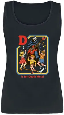 Produktbild von Steven Rhodes Top Damen D Is For Death Metal schwarz XXL