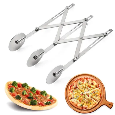 3-Wellen-Pastetenroller, verstellbarer Pizzaschneider, Edelstahl