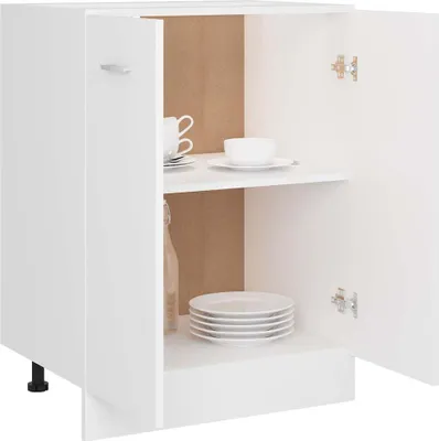 Obrázok produktu pre vidaXL Spodná skrinka Lyon White 60x46x81,5 cm Materiál na báze dreva
