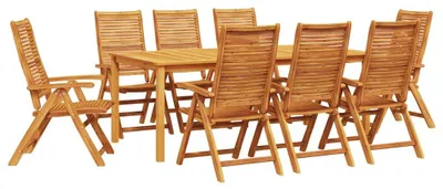 Produktbild von vidaXL Garten Essgruppe 9 stk. Braun Massivholz Akazie