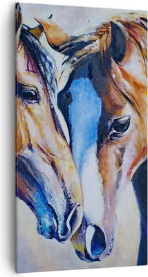 Produktbild von Bild auf Leinwand - Leinwandbild - Pferd Tier Bindung - 55x100cm - Wand Bild - Wanddeko - Leinwanddruck - Bilder - Kunstdruck - Wanddekoration - Leinwand bilder - Wandkunst - PA55x100-3526