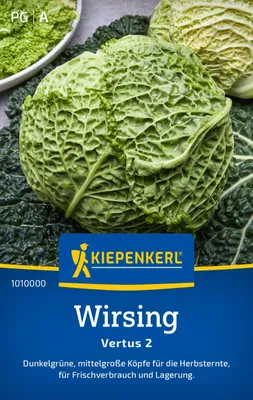 Produktbild von Kiepenkerl Wirsingsamen Vertus 2 Brassica oleracea sabauda 50 Pflanzen