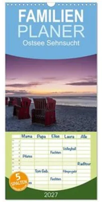 Image de Familienplaner 2027 - Ostsee Sehnsucht mit 5 Spalten (Wandkalender, 21 x 45 cm) CALVENDO