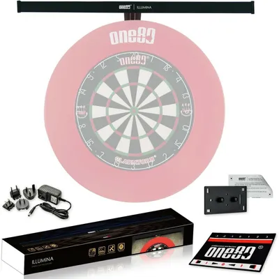 Produktbild von Dart Illumina LED Beleuchtung Dartboard System mit gebrandetem kleinen Nylonteppich