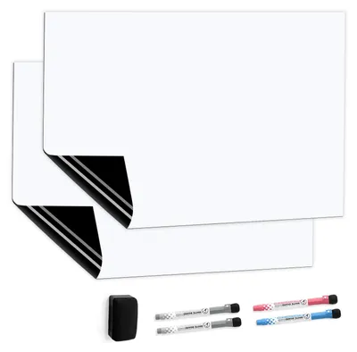 Obrázok produktu pre Omgoods – Magnetická tabuľa – 2 kusy, rozmery 50 x 30 cm, vhodné do domácnosti aj do kancelárie