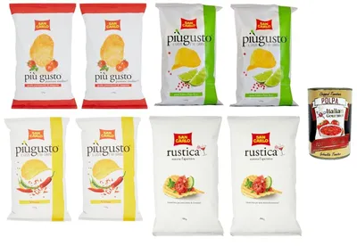 Produktbild von San Carlo Italian Gourmet Testpaket Più Gusto Patatine 6 x 150g + Rustica 2 x 300g