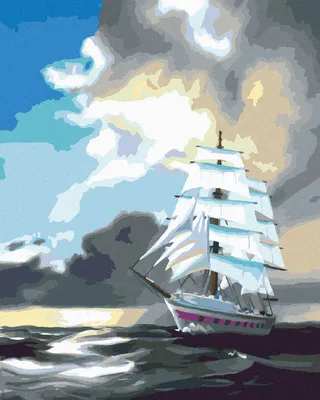 Produktbild von Zuty - Malen nach Zahlen - BOOT IM STURM (D. RUSTY RUST), 40x50 cm, ohne Keilrahmen