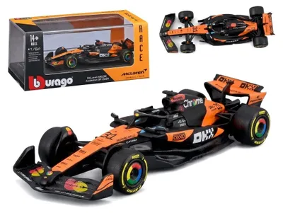 Imagen del producto de Bburago, modelo a escala 1:64 del McLaren MCL39 de Oscar Piastri, Gran Premio de Australia 2025. Coche de colección de Fórmula 1