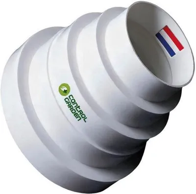 Obrázek produktu pro Univerzální redukce pro ventilační systémy, spojka pro ventilační potrubí, průměry 80, 100, 120, 125, 150 mm, redukce, bílá trubka