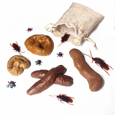 Imagen del producto de Fopartikel - Juego de 12 unidades - Excrementos falsos - Moscas y cucarachas para bromas de Halloween