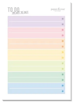 Obrázek produktu pro paper&you Blok A6 To-do [Duhový]