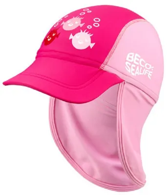 Produktbild von Beco-sealife® Sonnenkappe | UV-Lichtschutzfaktor 50+ | Größe 2 | Ca. 52 cm | Rosa**
