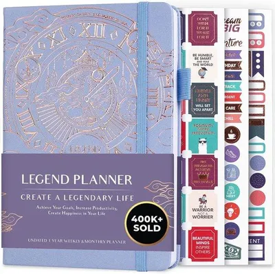 Produktbild von Famanu Wochen- & Monatsplaner für Ziele und Produktivität - A5 Hardcover, Ungedatet