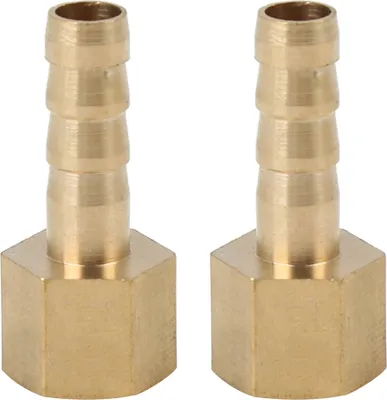 Produktbild von 2 Stück 6mm Schlauch Innendurchm. NPT Weibliche Messing Schlauchtüllen Bolzen G 1/8"