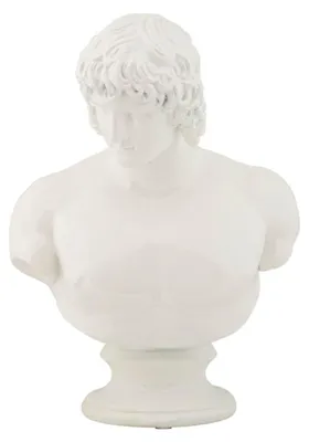 Immagine prodotto di FURNLUX Statua decorativa bianca 19cm / Colore principale: Bianco / Dimensioni: 19 x 25 x 13 cm