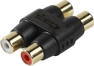 Produktbild von VIVanco™Hochwertige Cinch Doppelbuchse, Stereo Cinch Adapter, zum Koppeln von zwei Cinch Verbindungen, Stereo
