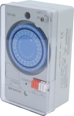Obrázok produktu pre Mechanický časovač, mechanický časovač svetla, časové spínače, mechanický časovač zavlažovania, automatický časovač, mechanický časovač TB118N