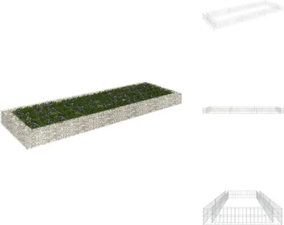 Image de vidaXL Jardin surélevé en gabions Acier galvanisé 300x100x20 cm -  Pots de fleurs et jardinières