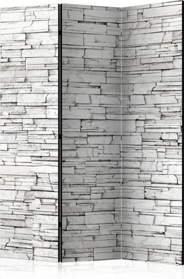 Produktbild von 3-teiliger Doppelseitiger Vlies Paravent - White Spell 135x172 cm Muster f-B-0117-z-b