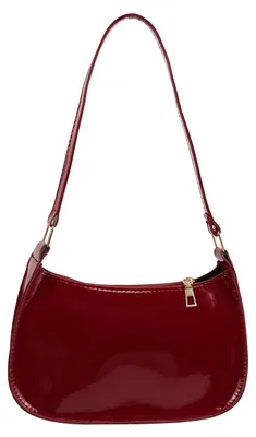 Imagen del producto de Bolso de hombro pequeño de cuero sintético (PU), de 24,5 x 14 x 6,5 cm, con cierre de cremallera, ideal para viajes