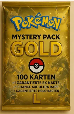 Produktbild von Pokémon Mystery Pack GOLD – 100 Karten