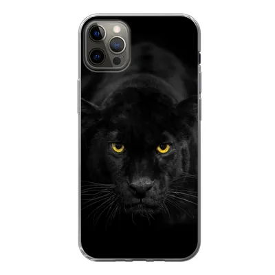 Produktbild von MuchoWow® Handyhülle Schutzhülle Hülle für iPhone 13 Pro Max Leopard - Augen - Schwarz Silikon Softcase Handy Hülle - Mobiltelefon