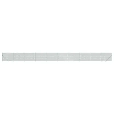 Produktbild von vidaXL Maschendrahtzaun mit Bodenflansch Grün 1,8x25 m