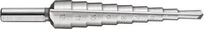 Obrázek produktu pro Rozsah vrtání stupňovitých vrtáků 4-12 mm HSS