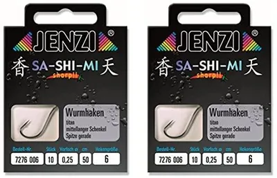 Zdjęcie produktu dla Haczyki wędkarskie rozmiar 6 wiązane 50 cm zestaw 20 szt