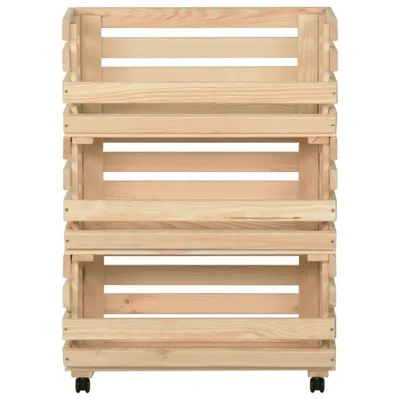 Obrázok produktu pre vidaXL Vozík na zeleninu 57x30x80 cm borovicový masív