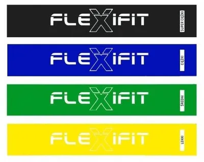 Produktbild von FlexiFit Band Trainingsbänder Set 4 Stück Fitness Widerstandsbänder