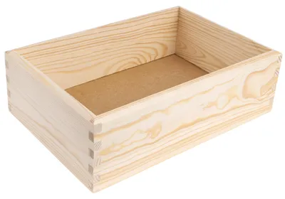 Produktbild von Creative Deco Aufbewahrungsbox Holzkiste ohne Deckel 30 x 20 x 9 cm Holzbox