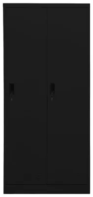 Produktbild von vidaXL Kleiderschrank Schwarz 80x50x180 cm Stahl