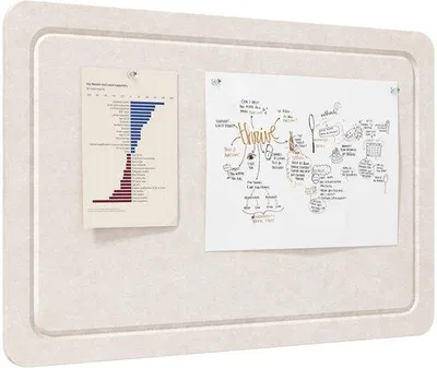 Produktbild von Famanu Pinnwand ausfaltbar und selbstklebend - Haverbeige, 57 x 37,5 cm