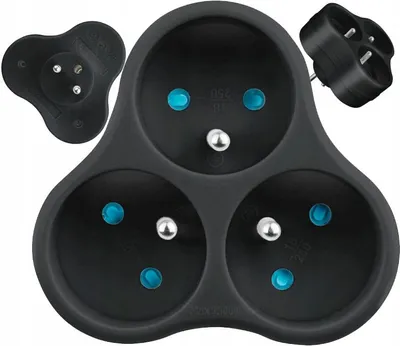 Produktbild von LTC 3-fach Steckdosenadapter mit Erdung Schwarz