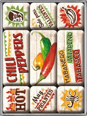 Zdjęcie produktu dla Magnesy (9Szt) Chili Peppers