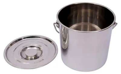 Produktbild von 20L Eimer mit Deckel, Edelstahl Luftdichter Kanister Kücheneimer Futtereimer Milcheimer Edelstahleimer für Küche Industrie Gastronomie und zu Hause