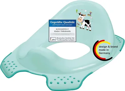 Produktbild von Premium Kinder-Toilettensitz Funny Farm aquamarin stabiler WC-Sitz