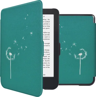 Produktbild von imoshion Design Slim Hard Case Klapphülle Kobo Clara 2E / Tolino Shine 4 - Green Dandelion