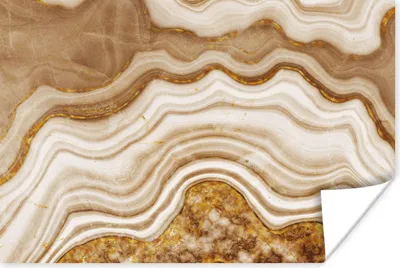 Produktbild von MuchoWow® Poster Glitzer - Gold - Achat - Edelsteine 120x80 cm - Bilder