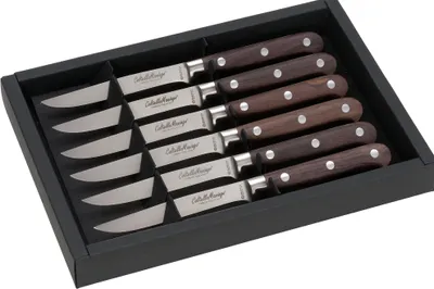 Produktbild von MASERIN Steakmesser 6-er Set mit Pao Santosholzgriffe Messer Küchenmesser 74352