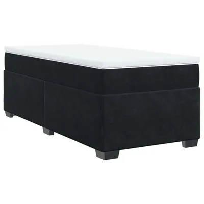 Produktbild von vidaXL Boxspringbett mit Matratze Schwarz 100x200 cm Samt
