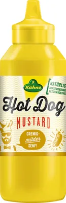 Zdjęcie produktu dla Kuehne Hot Dog Musztarda łagodna gotowa do podania w słoiku 250ml
