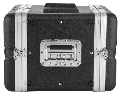 Zdjęcie produktu dla Obudowa rack 6U, głębokość 310 mm, płytka szafa rack do serwerów, wykonana z tworzywa ABS, wytrzymałe zatrzaski z możliwością wpuszczania, zdejmowane przednie i tylne panele, łatwy montaż, przeznaczona do wzmacniaczy, sprzętu audio, mikserów DJ