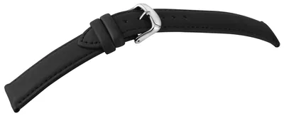 Produktbild von Steinmeister Uni ErsatzArmband Ersatzarmband aus Echtleder - Schwarz - genäht - 18- 24 mm Stegbreite