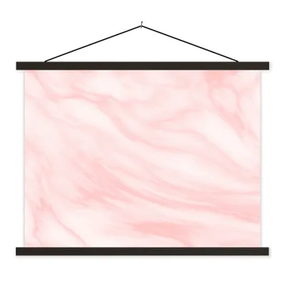Produktbild von MuchoWow® Textilposter Marmor - Rosa - Weiß - Luxus - Marmoroptik 40x30 cm mit schwarzem Rahmen - Dekorationen