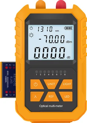 Image de Testeur de puissance optique portable avec lumière rouge 5km -70~+6dBm Mini testeur de puissance optique Testeur de câble réseau Testeur de puissance optique numérique portable avec 7 longueurs d'onde optiques optionnelles