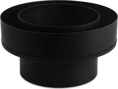 Produktbild von CONFUEGO Adapter von Doppelwandig auf Einwandig schwarz ø 150 mm