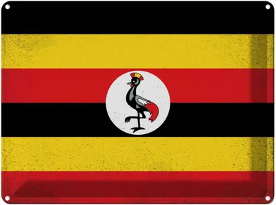 Produktbild von vianmo Blechschild 30x40 cm Uganda Flagge Fahne Wappen