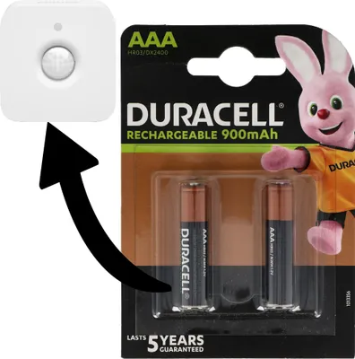 Produktbild von Akku passend für Philips HUE Motion Indoor Sensor 2x Duracell 850mAh Micro AAA